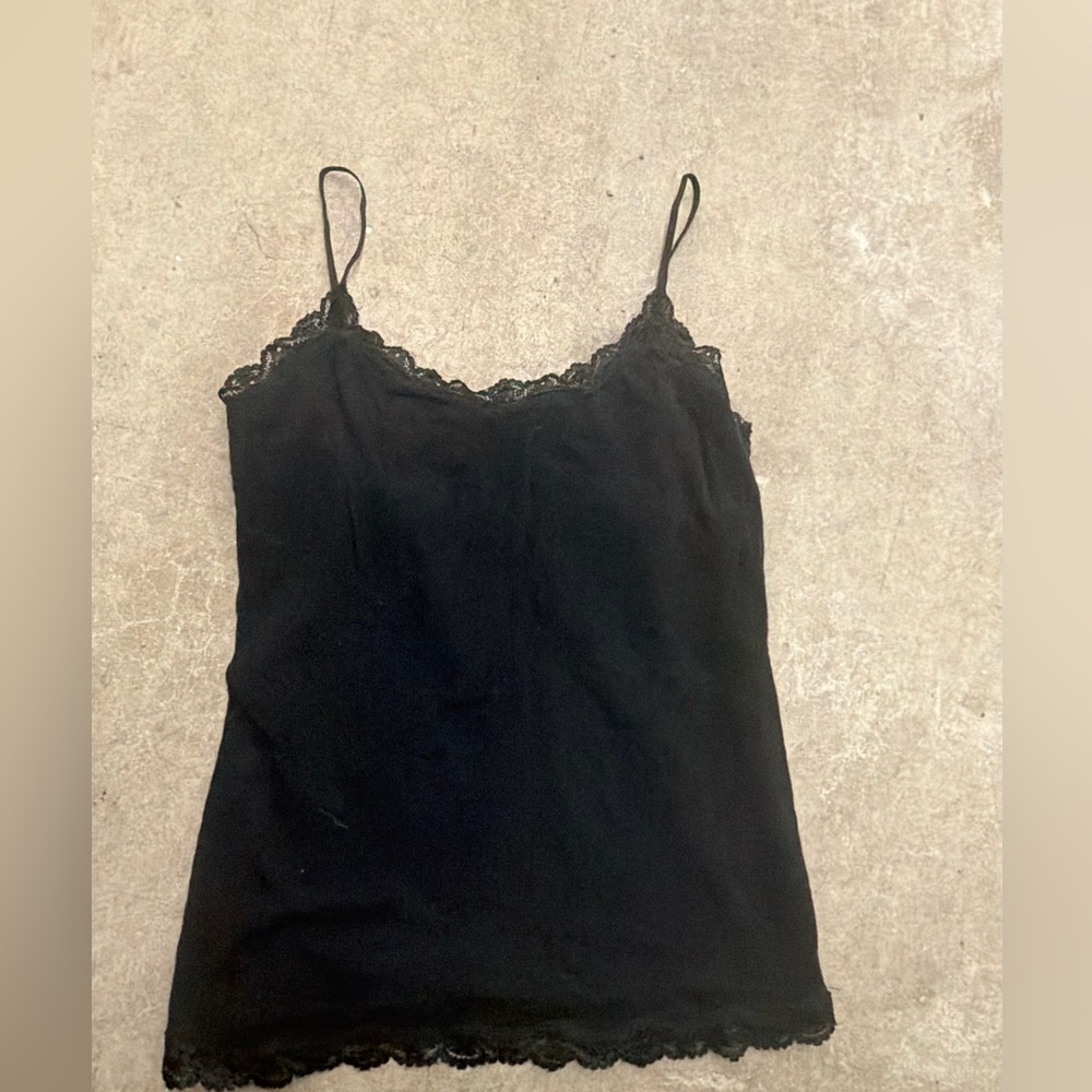 Vintage Y2K 725 originals Black‎ Lace Trim Cami Top
